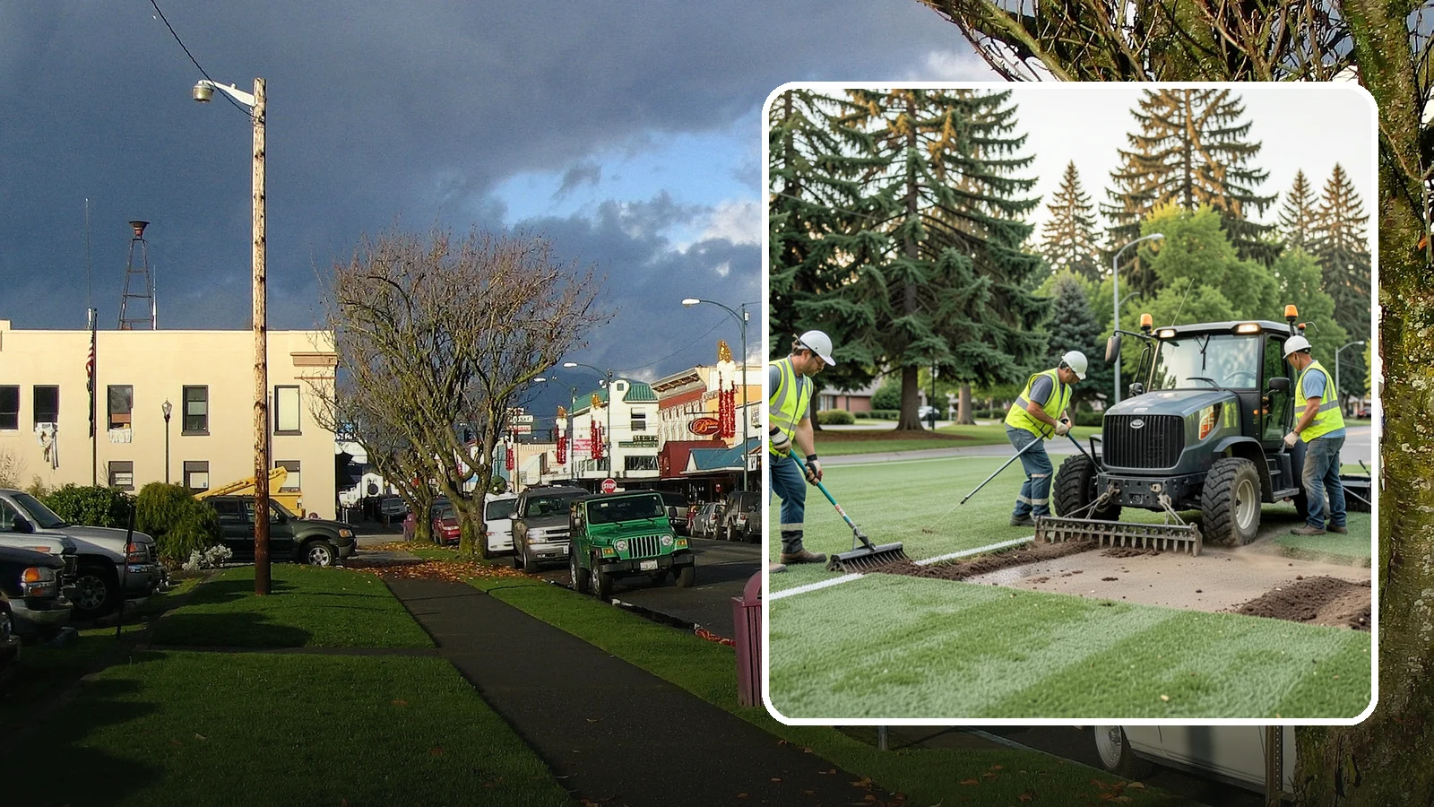 Athletic Field Aeration in Arlington, Snohomish County, WA - Core and solid-tine aeration that relieves compaction and improves drainage on heavily used sports fields.