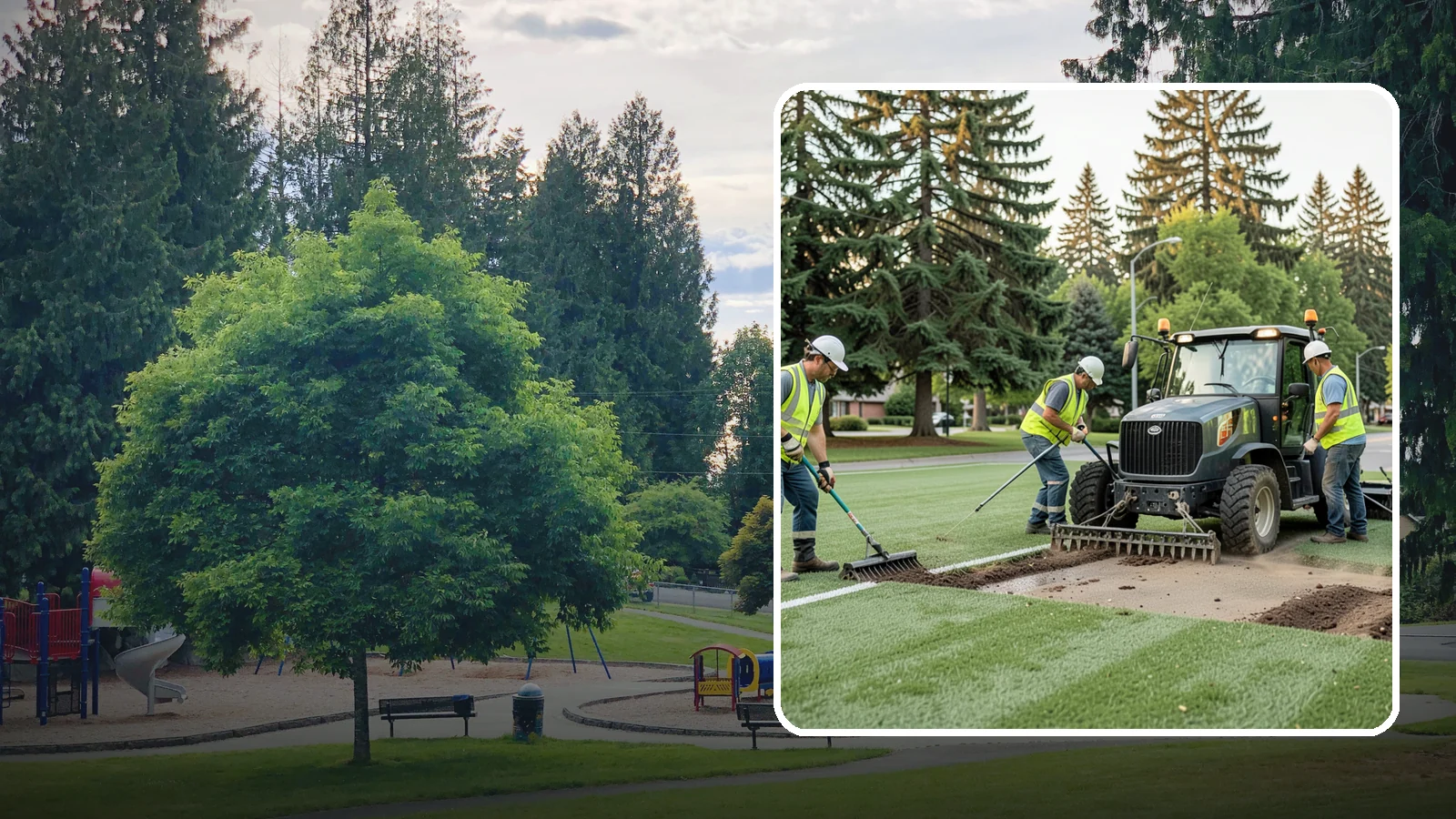 Athletic Field Aeration in Bonney Lake, Pierce County, WA - Core and solid-tine aeration that relieves compaction and improves drainage on heavily used sports fields.