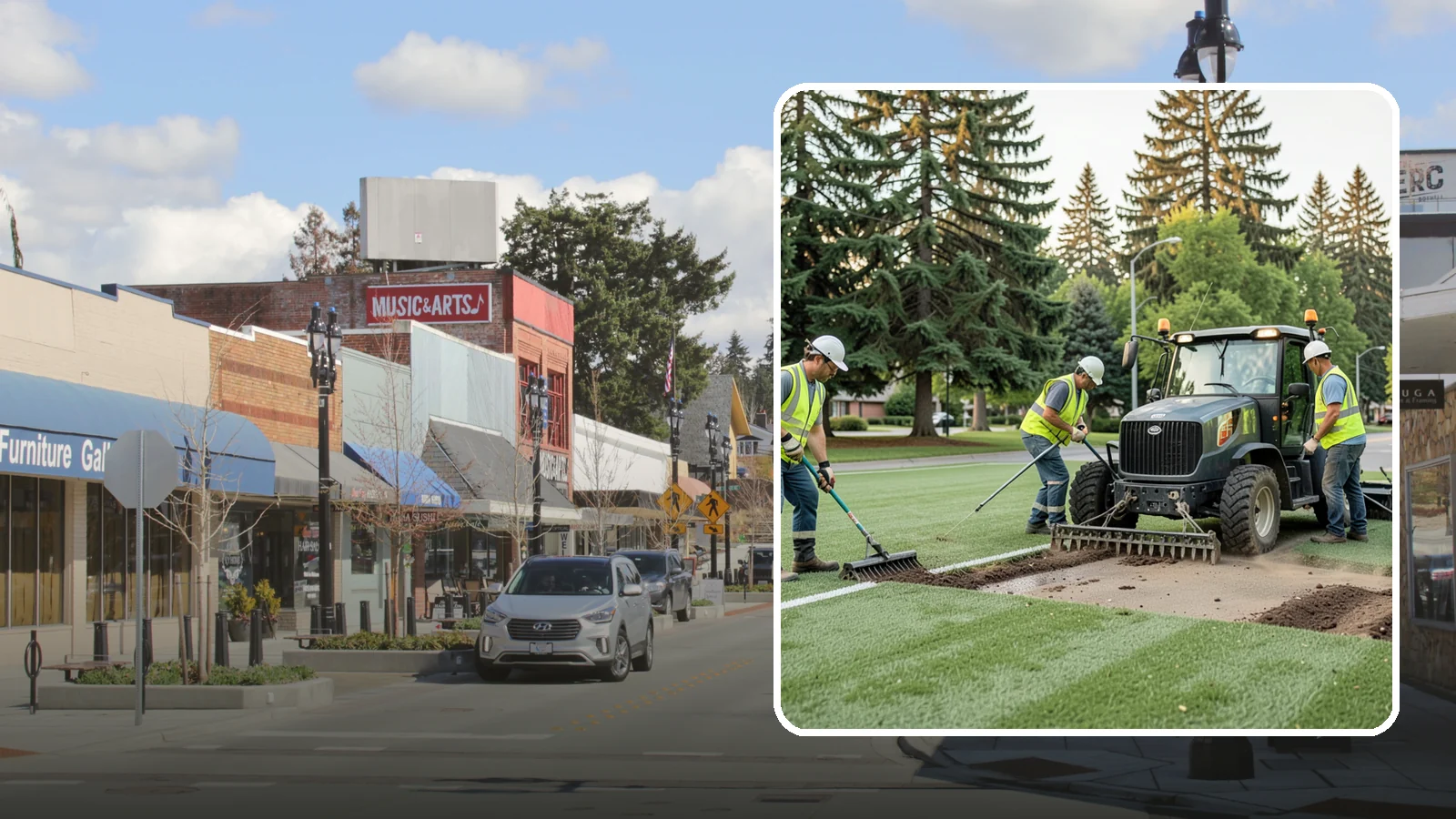 Athletic Field Aeration in Bothell, King County, WA - Core and solid-tine aeration that relieves compaction and improves drainage on heavily used sports fields.