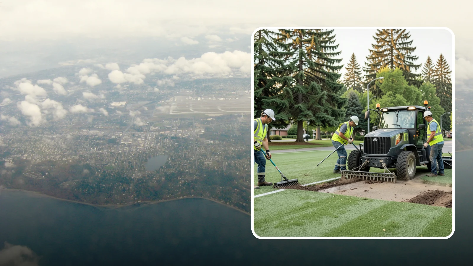Athletic Field Aeration in Burien, King County, WA - Core and solid-tine aeration that relieves compaction and improves drainage on heavily used sports fields.