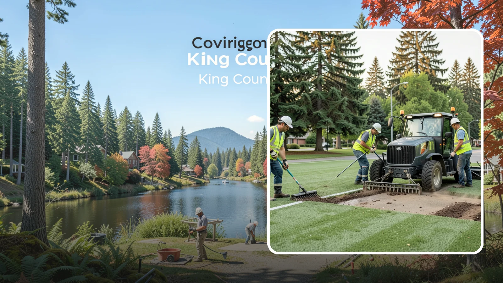 Athletic Field Aeration in Covington, King County, WA - Core and solid-tine aeration that relieves compaction and improves drainage on heavily used sports fields.