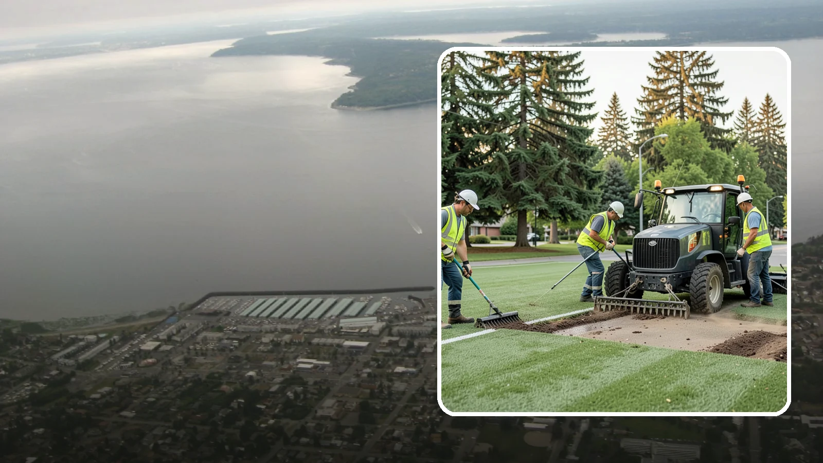 Athletic Field Aeration in Des Moines, King County, WA - Core and solid-tine aeration that relieves compaction and improves drainage on heavily used sports fields.