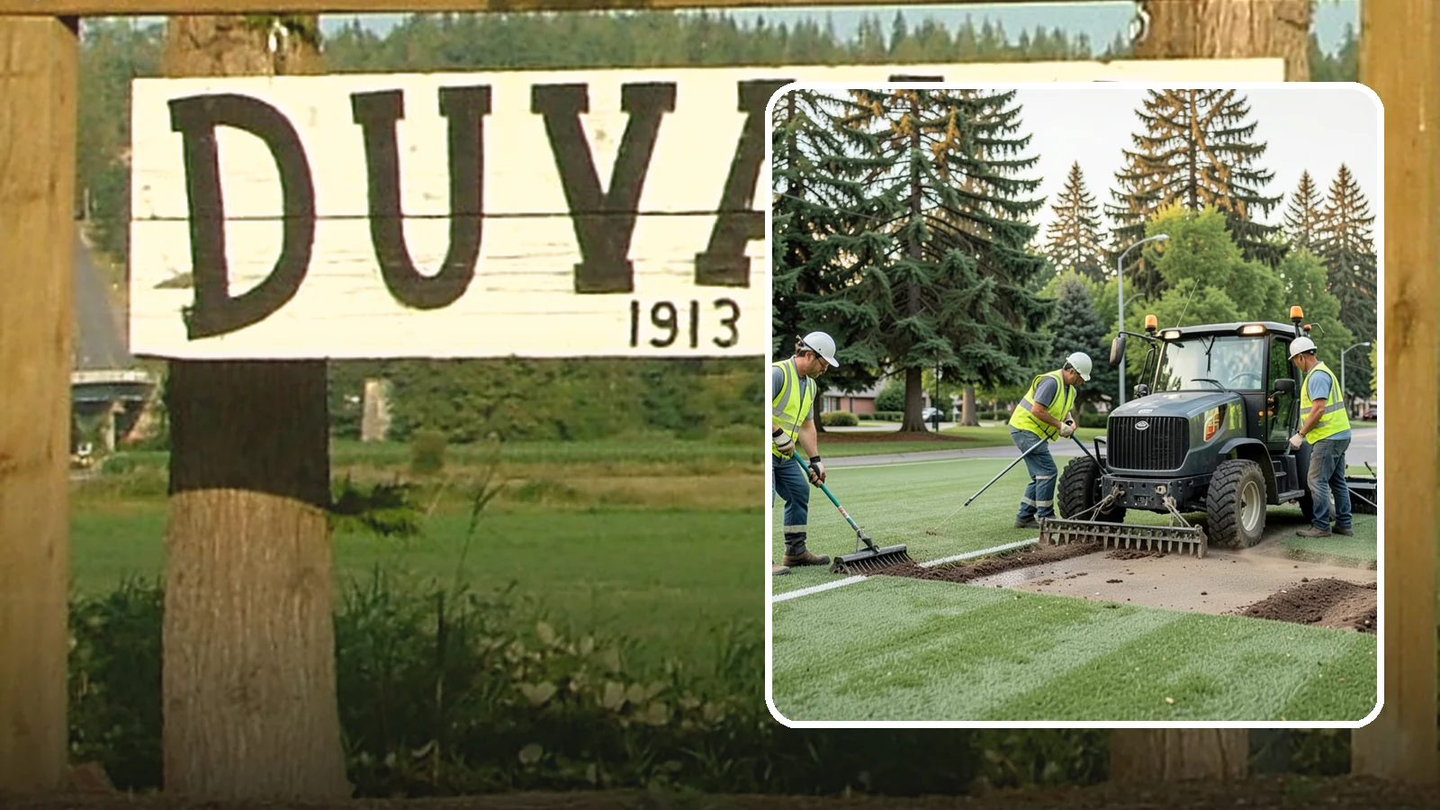 Athletic Field Aeration in Duvall, King County, WA - Core and solid-tine aeration that relieves compaction and improves drainage on heavily used sports fields.