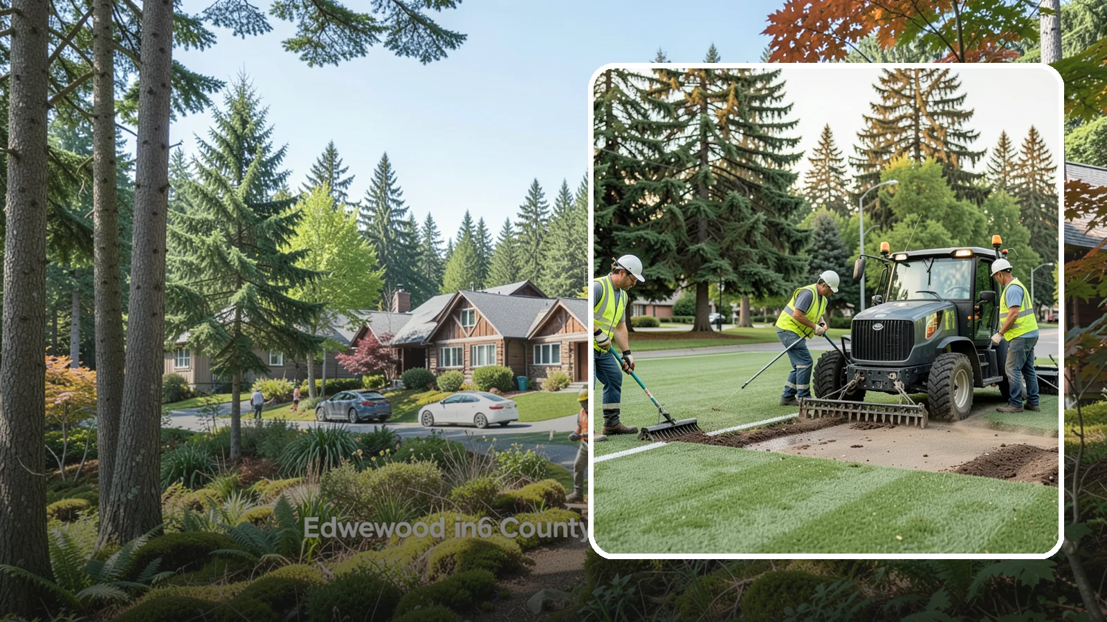 Athletic Field Aeration in Edgewood, Pierce County, WA - Core and solid-tine aeration that relieves compaction and improves drainage on heavily used sports fields.