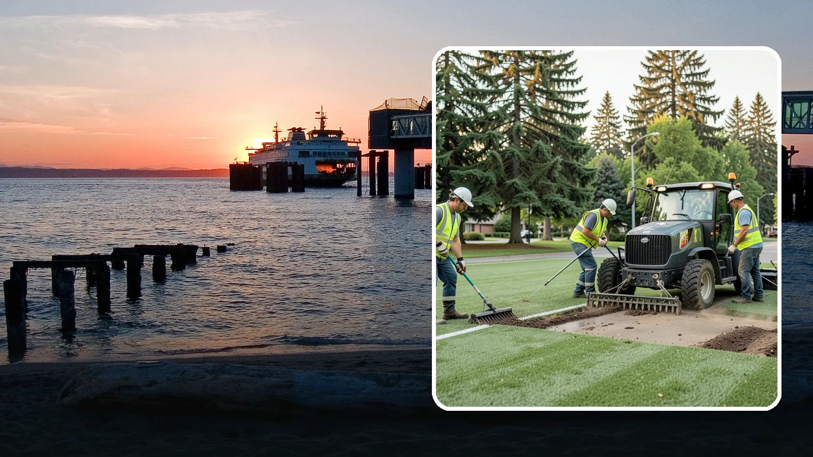 Athletic Field Aeration in Edmonds, Snohomish County, WA - Core and solid-tine aeration that relieves compaction and improves drainage on heavily used sports fields.