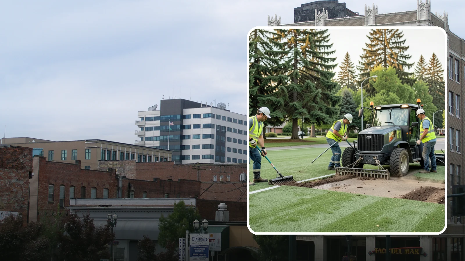 Athletic Field Aeration in Everett, Snohomish County, WA - Core and solid-tine aeration that relieves compaction and improves drainage on heavily used sports fields.