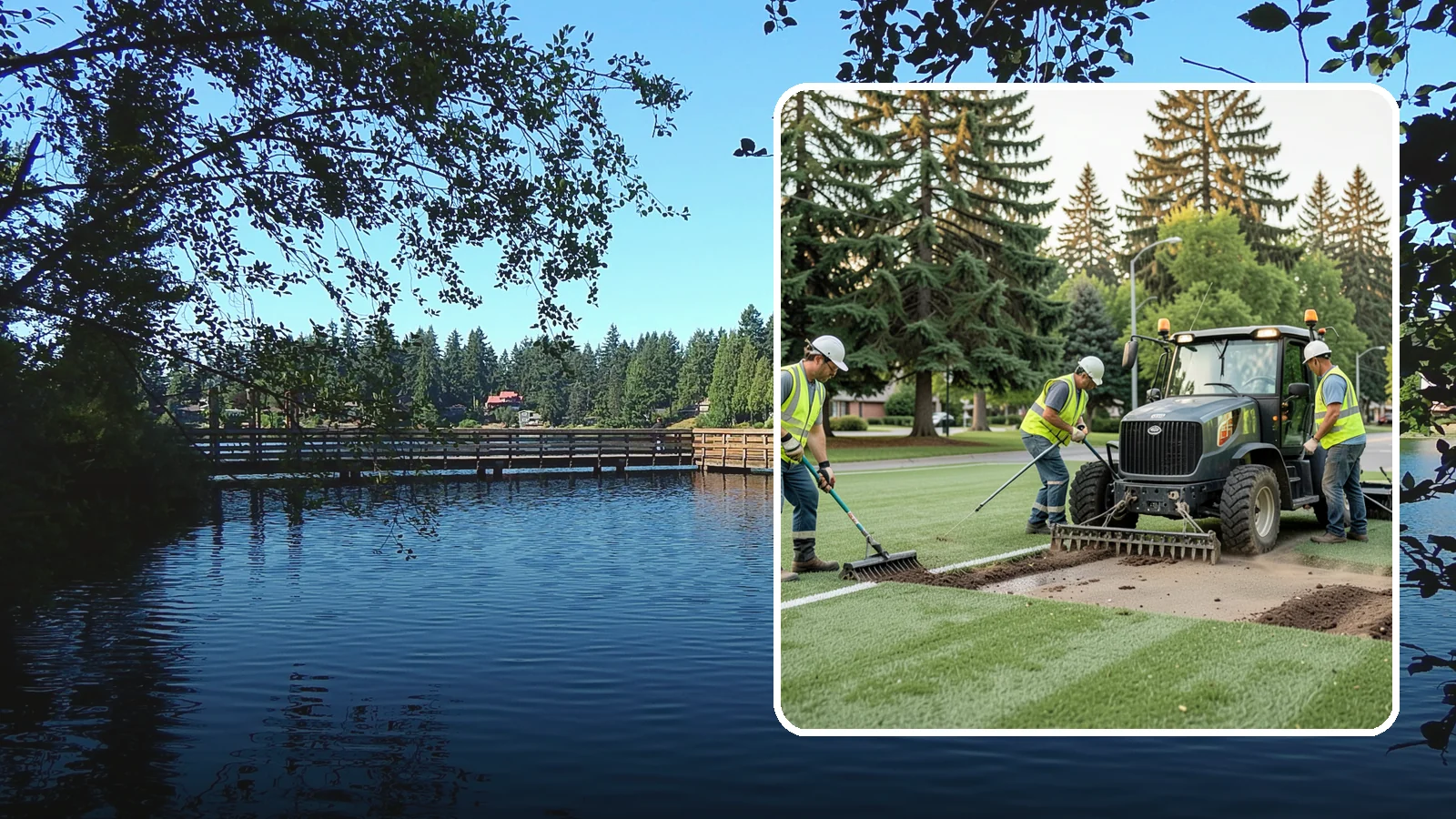 Athletic Field Aeration in Federal Way, King County, WA - Core and solid-tine aeration that relieves compaction and improves drainage on heavily used sports fields.