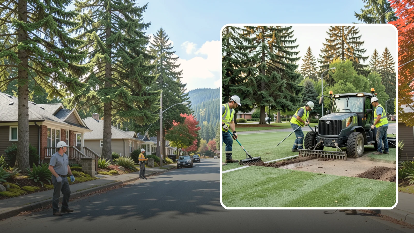 Athletic Field Aeration in Hunts Point, King County, WA - Core and solid-tine aeration that relieves compaction and improves drainage on heavily used sports fields.