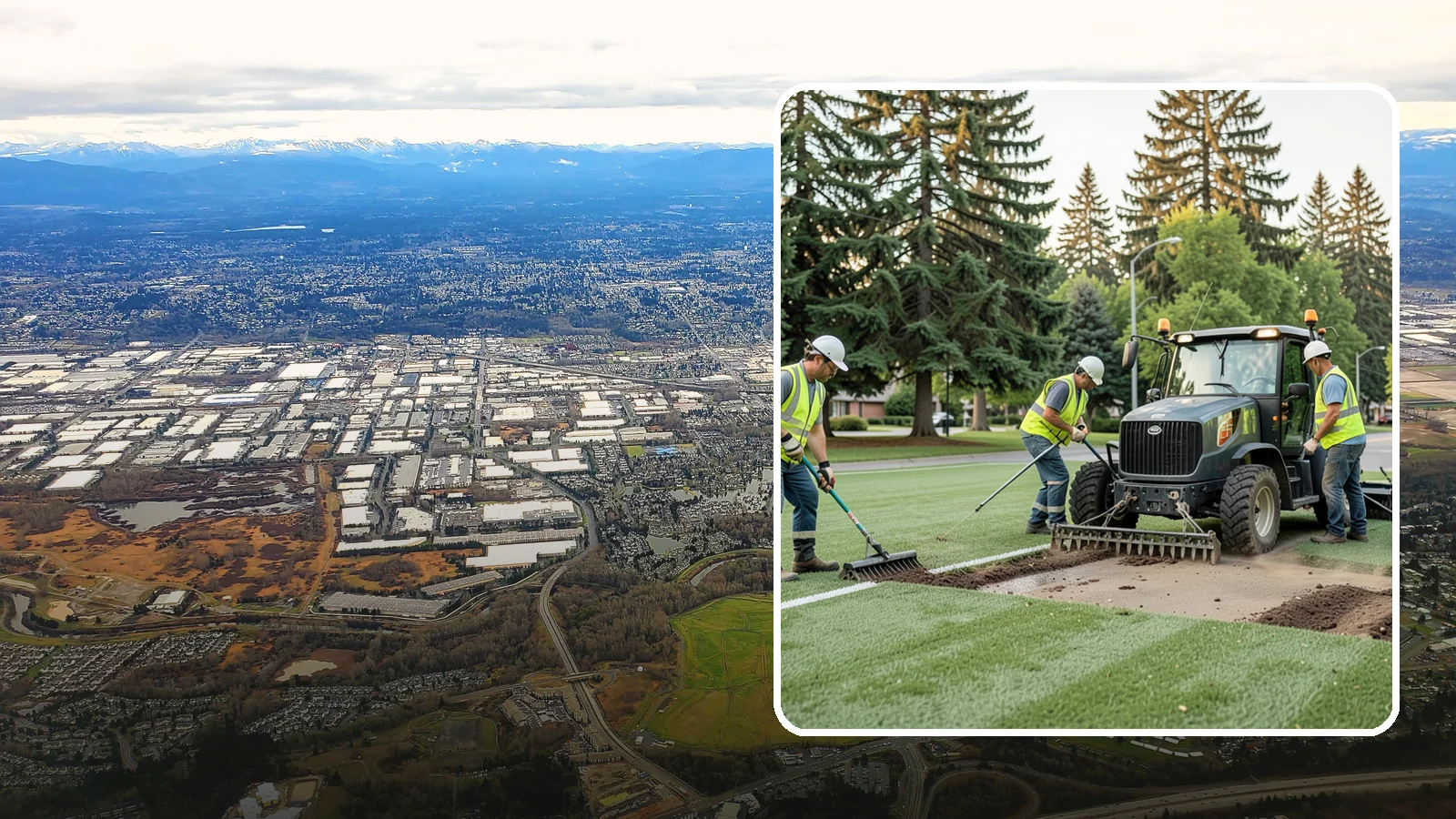 Athletic Field Aeration in Kent, King County, WA - Core and solid-tine aeration that relieves compaction and improves drainage on heavily used sports fields.