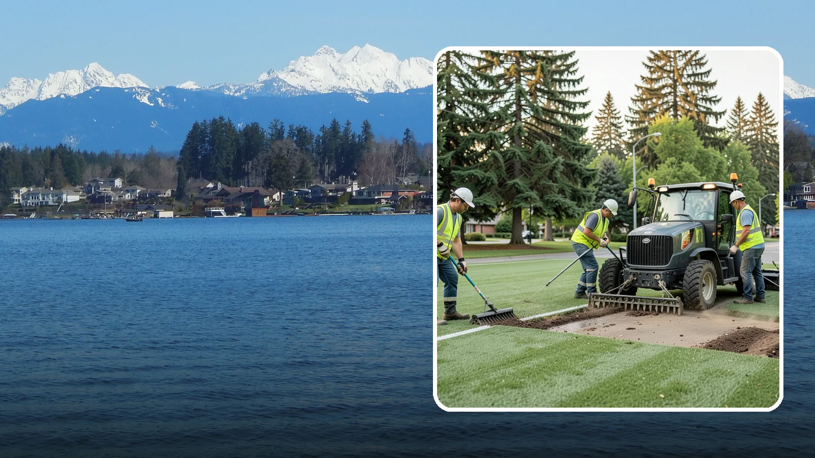 Athletic Field Aeration in Lake Stevens, Snohomish County, WA - Core and solid-tine aeration that relieves compaction and improves drainage on heavily used sports fields.