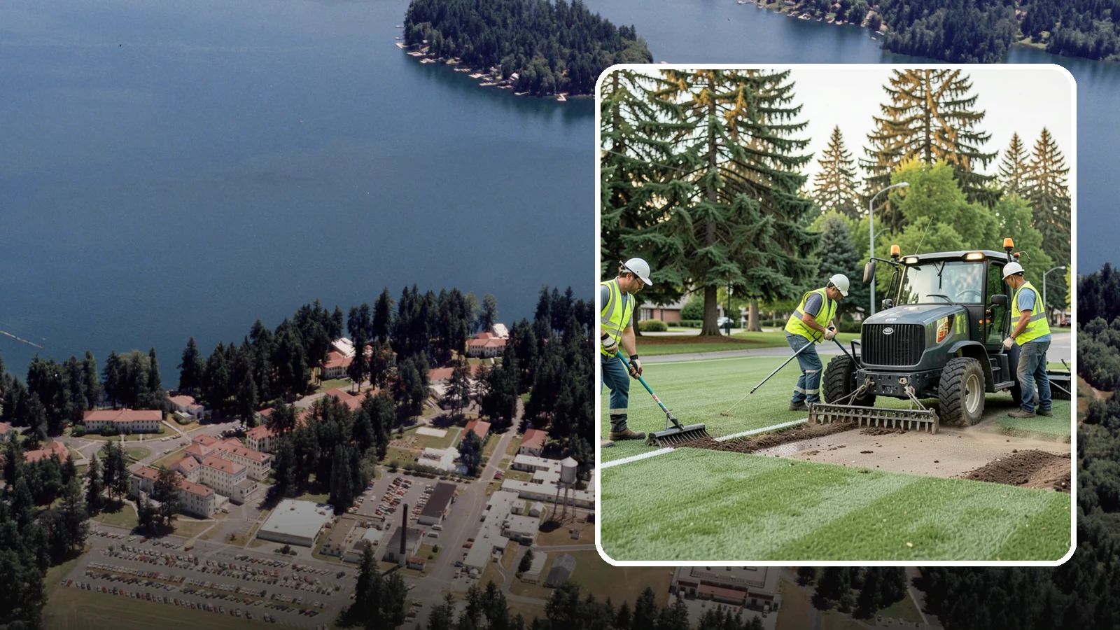 Athletic Field Aeration in Lakewood, Pierce County, WA - Core and solid-tine aeration that relieves compaction and improves drainage on heavily used sports fields.