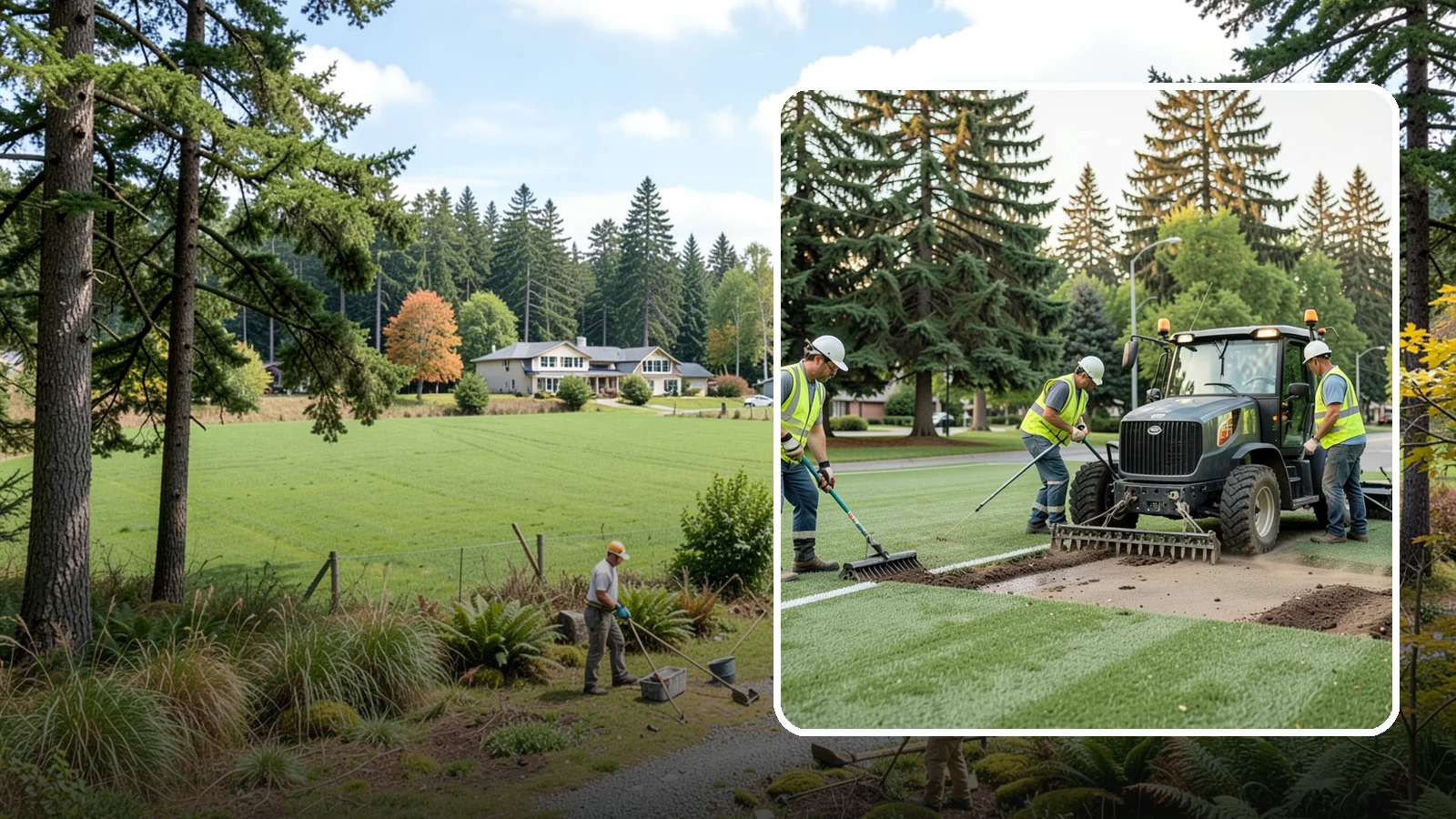 Athletic Field Aeration in Lyman, Skagit County, WA - Core and solid-tine aeration that relieves compaction and improves drainage on heavily used sports fields.