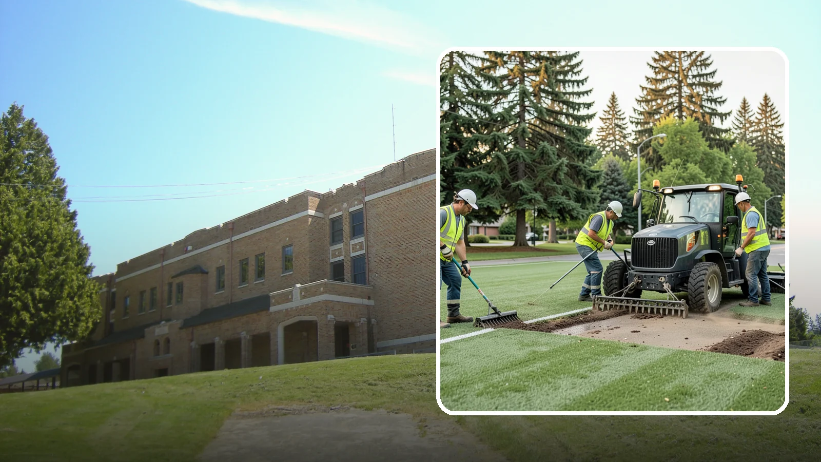 Athletic Field Aeration in Maple Valley, King County, WA - Core and solid-tine aeration that relieves compaction and improves drainage on heavily used sports fields.