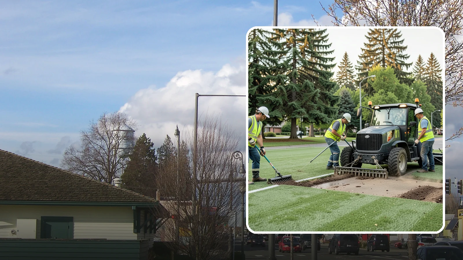 Athletic Field Aeration in Marysville, Snohomish County, WA - Core and solid-tine aeration that relieves compaction and improves drainage on heavily used sports fields.