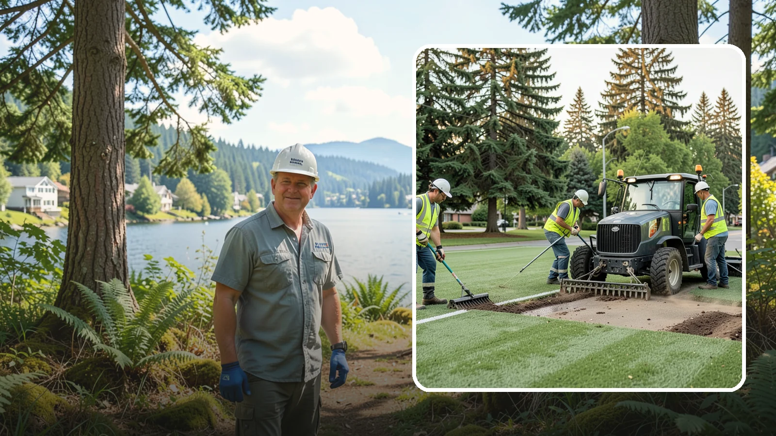 Athletic Field Aeration in Milton, King County, WA - Core and solid-tine aeration that relieves compaction and improves drainage on heavily used sports fields.