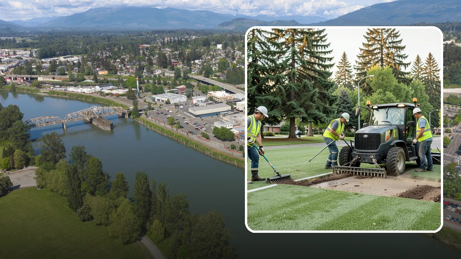 Athletic Field Aeration in Mount Vernon, Skagit County, WA - Core and solid-tine aeration that relieves compaction and improves drainage on heavily used sports fields.