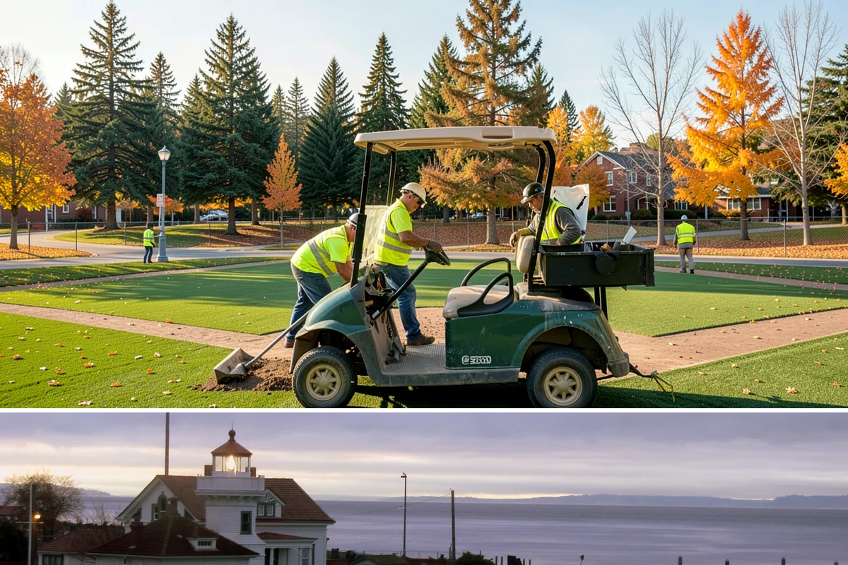 Athletic Field Aeration in Mukilteo, Snohomish County, WA - Aeration is best performed during spring and fall recovery windows in the cool-season growing period.