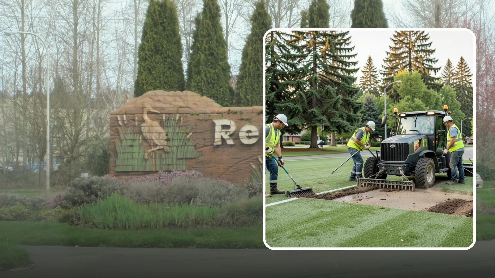 Athletic Field Aeration in Renton, King County, WA - Core and solid-tine aeration that relieves compaction and improves drainage on heavily used sports fields.