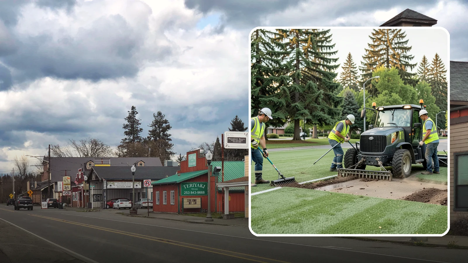 Athletic Field Aeration in Roy, Pierce County, WA - Core and solid-tine aeration that relieves compaction and improves drainage on heavily used sports fields.