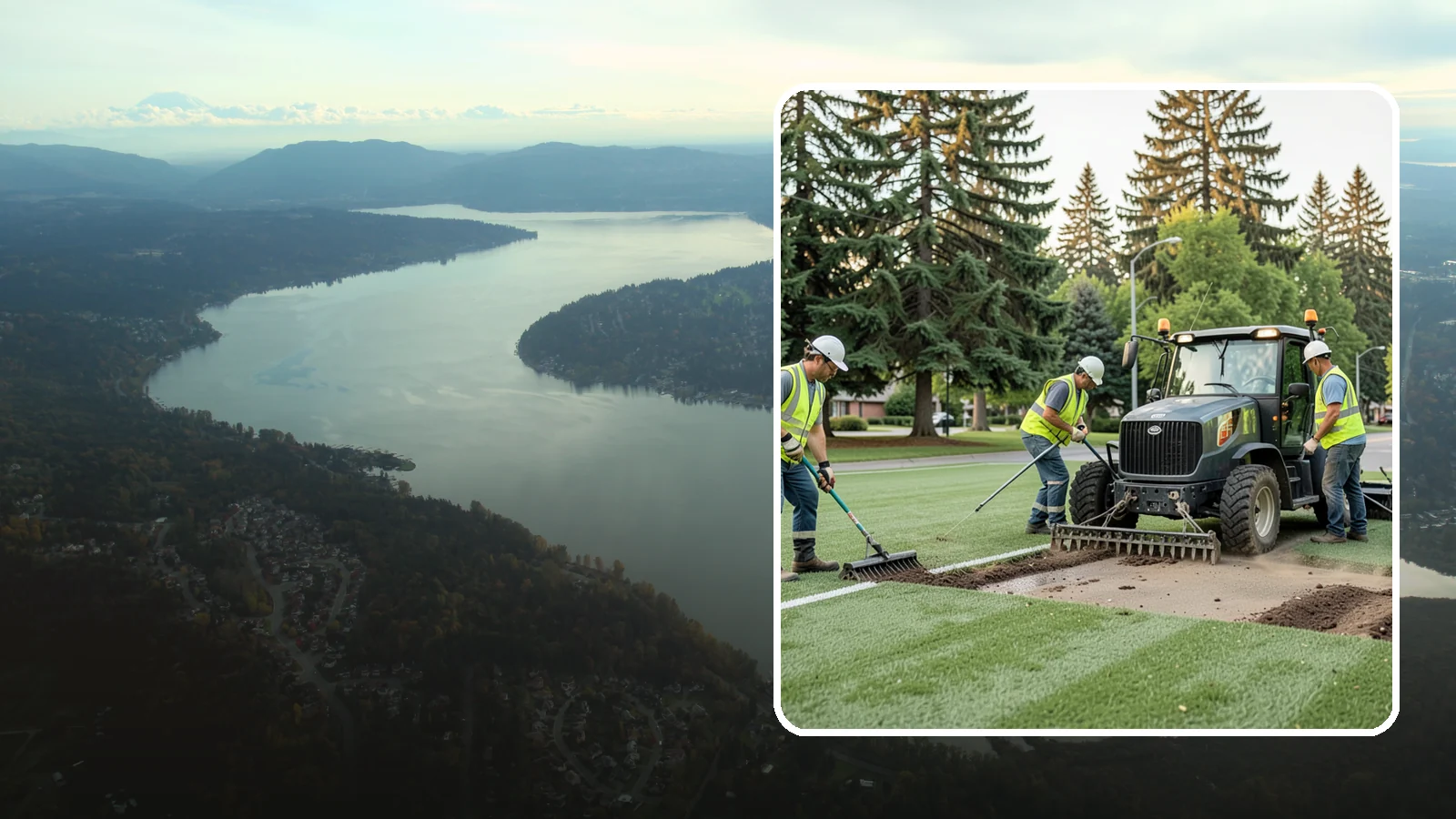 Athletic Field Aeration in Sammamish, King County, WA - Core and solid-tine aeration that relieves compaction and improves drainage on heavily used sports fields.