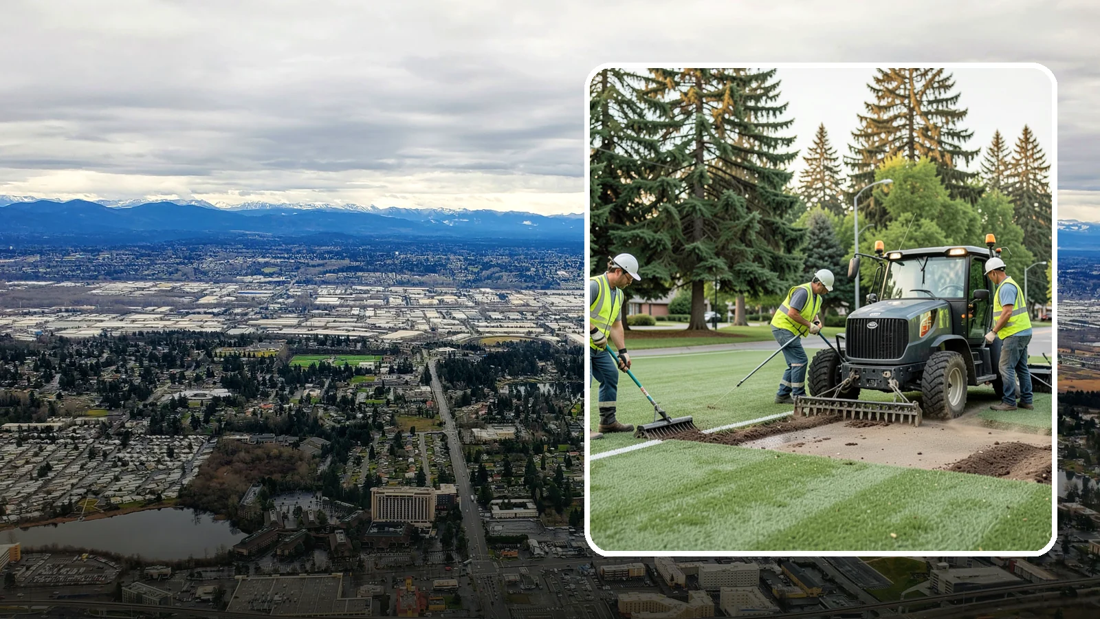 Athletic Field Aeration in SeaTac, King County, WA - Core and solid-tine aeration that relieves compaction and improves drainage on heavily used sports fields.