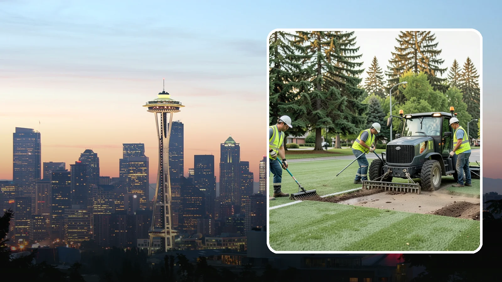 Athletic Field Aeration in Seattle, King County, WA - Core and solid-tine aeration that relieves compaction and improves drainage on heavily used sports fields.