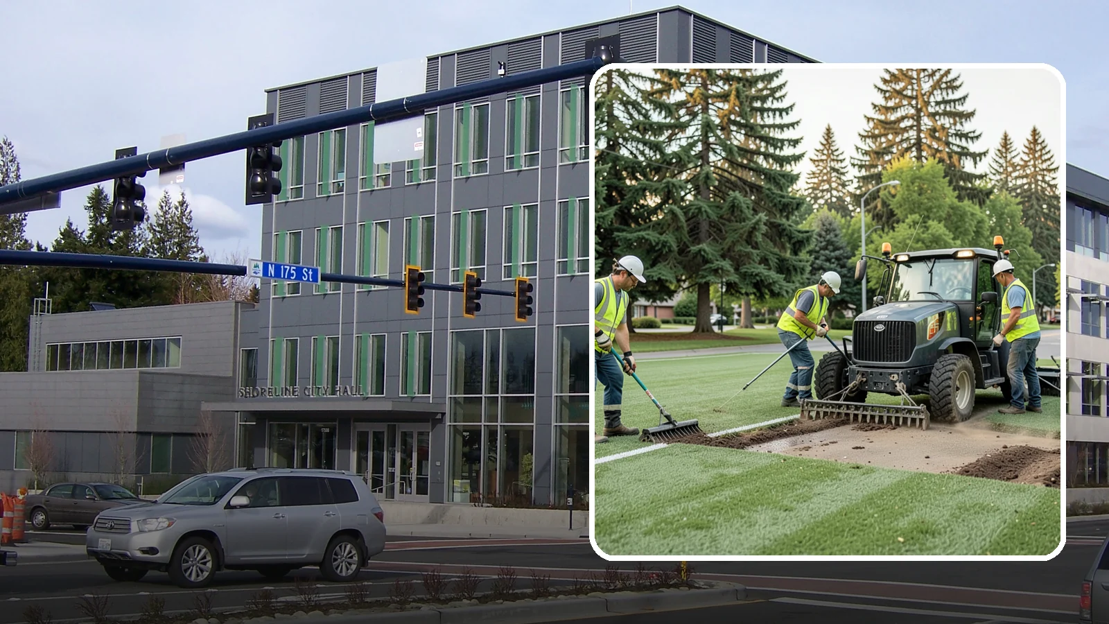 Athletic Field Aeration in Shoreline, King County, WA - Core and solid-tine aeration that relieves compaction and improves drainage on heavily used sports fields.