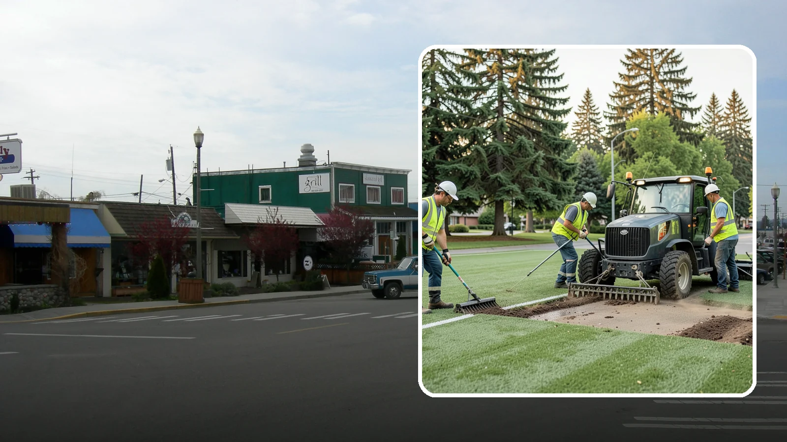Athletic Field Aeration in Stanwood, Snohomish County, WA - Core and solid-tine aeration that relieves compaction and improves drainage on heavily used sports fields.