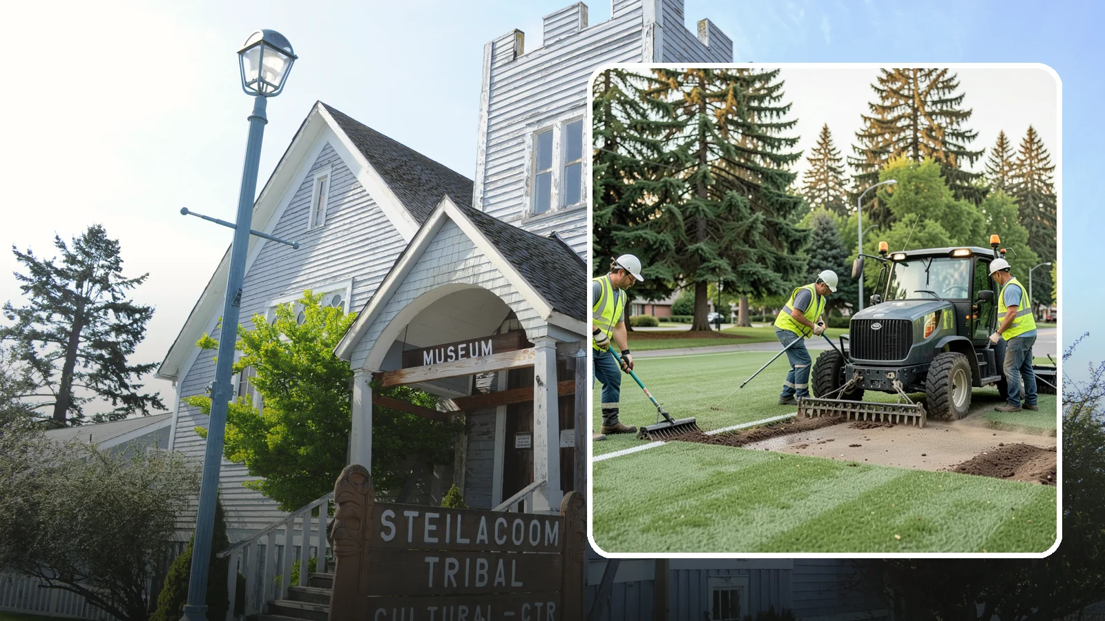 Athletic Field Aeration in Steilacoom, Pierce County, WA - Core and solid-tine aeration that relieves compaction and improves drainage on heavily used sports fields.