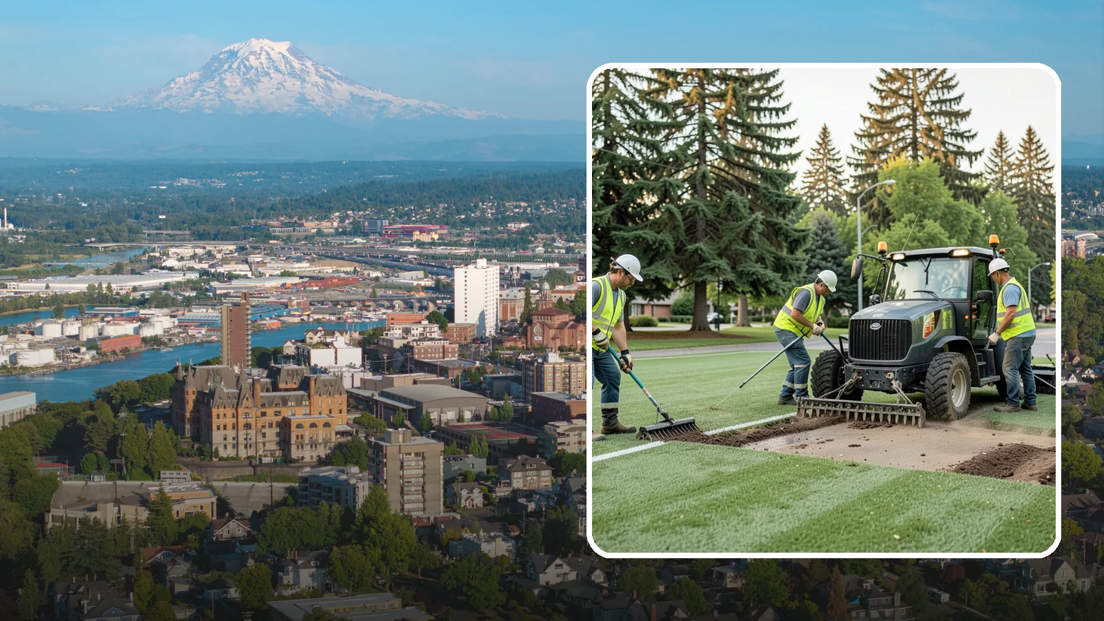 Athletic Field Aeration in Tacoma, Pierce County, WA - Core and solid-tine aeration that relieves compaction and improves drainage on heavily used sports fields.