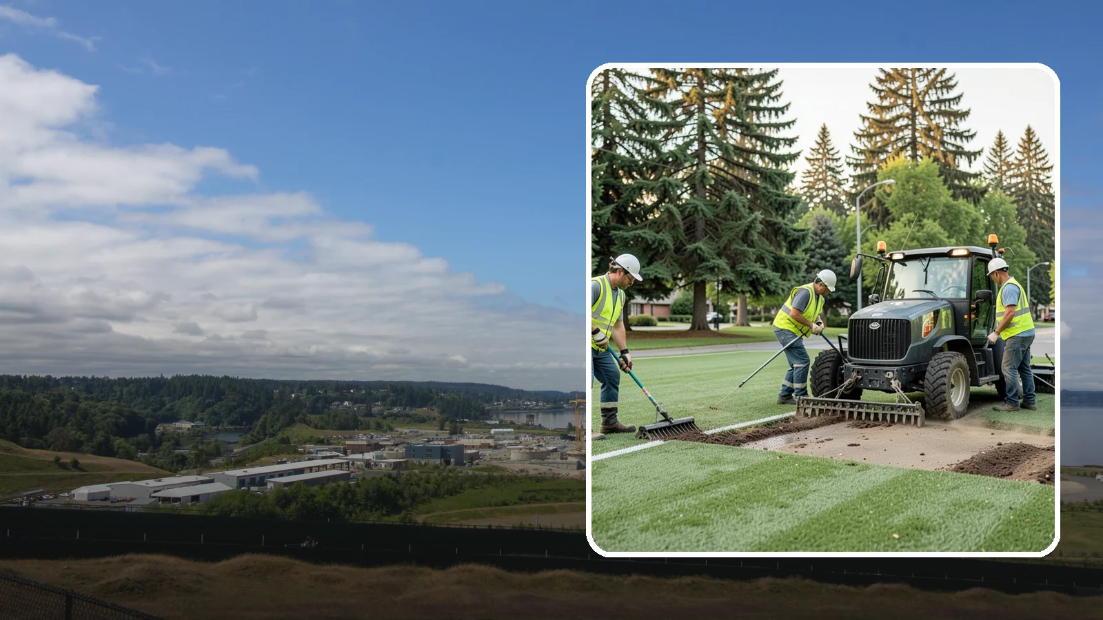 Athletic Field Aeration in University Place, Pierce County, WA - Core and solid-tine aeration that relieves compaction and improves drainage on heavily used sports fields.