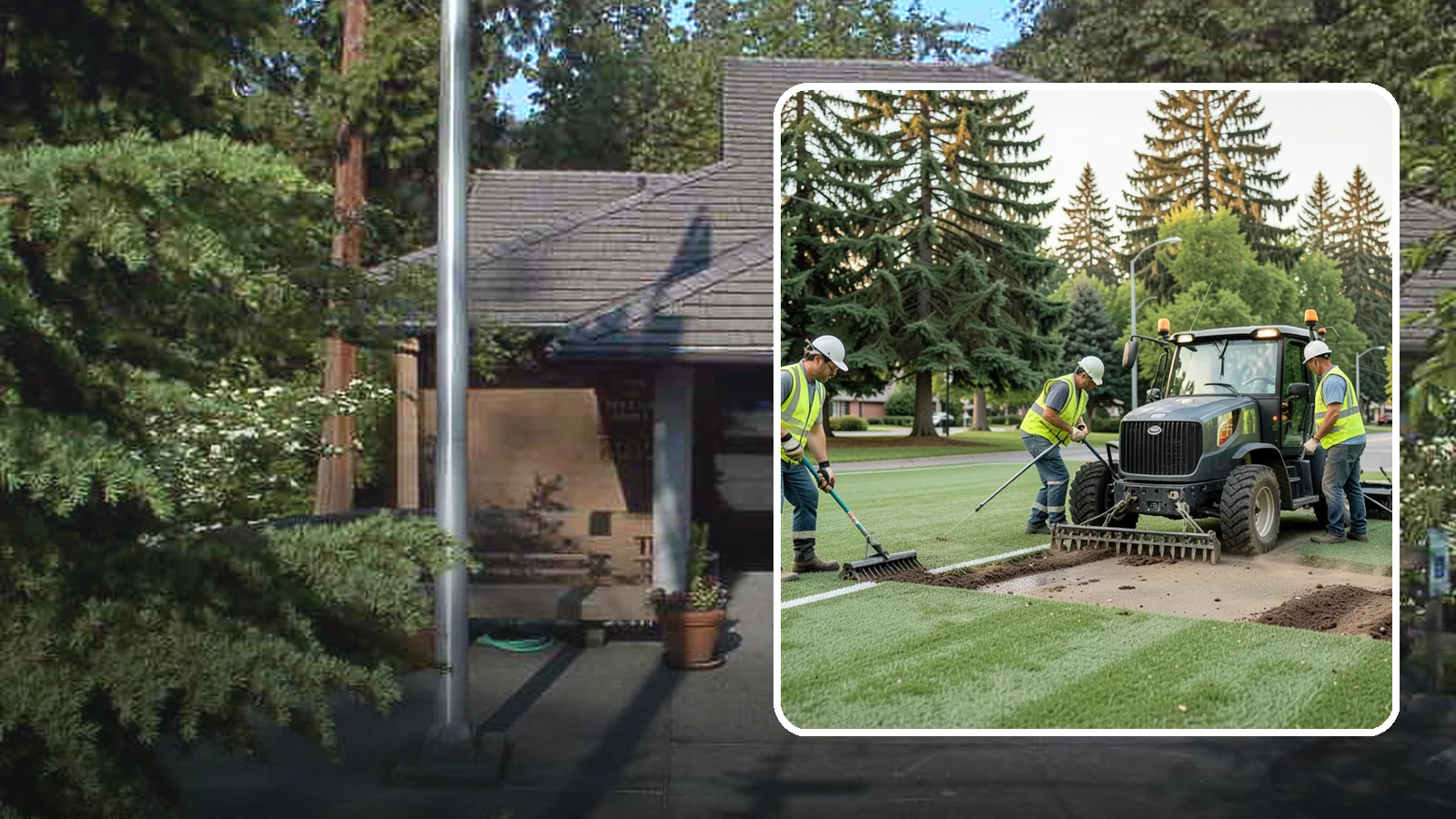 Athletic Field Aeration in Yarrow Point, King County, WA - Core and solid-tine aeration that relieves compaction and improves drainage on heavily used sports fields.