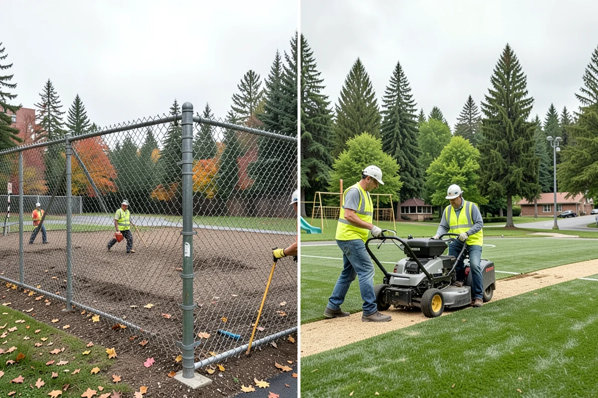 Athletic Field Fencing in Arlington, Snohomish County, WA - Confirm field dimensions, sport standards, and layout