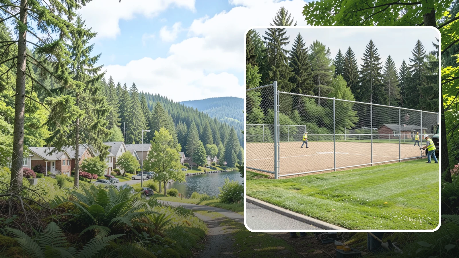 Athletic Field Fencing in Lake Forest Park, King County, WA - Install backstops, outfield fencing, and enclosures for ballfields and athletic facilities.