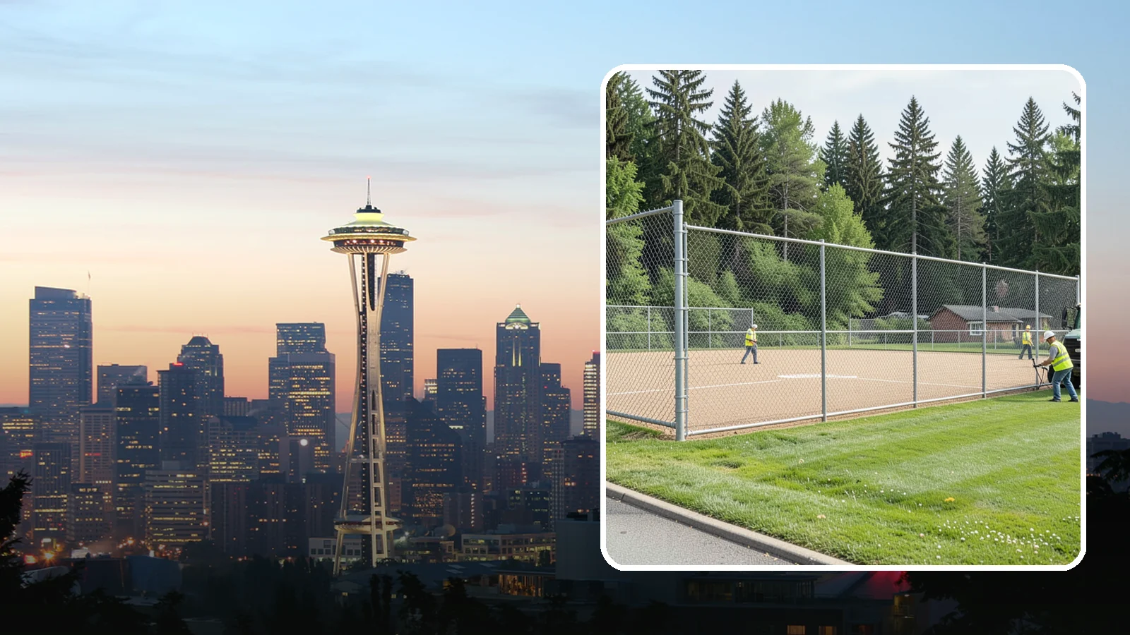 Athletic Field Fencing in Seattle, King County, WA - Install backstops, outfield fencing, and enclosures for ballfields and athletic facilities.