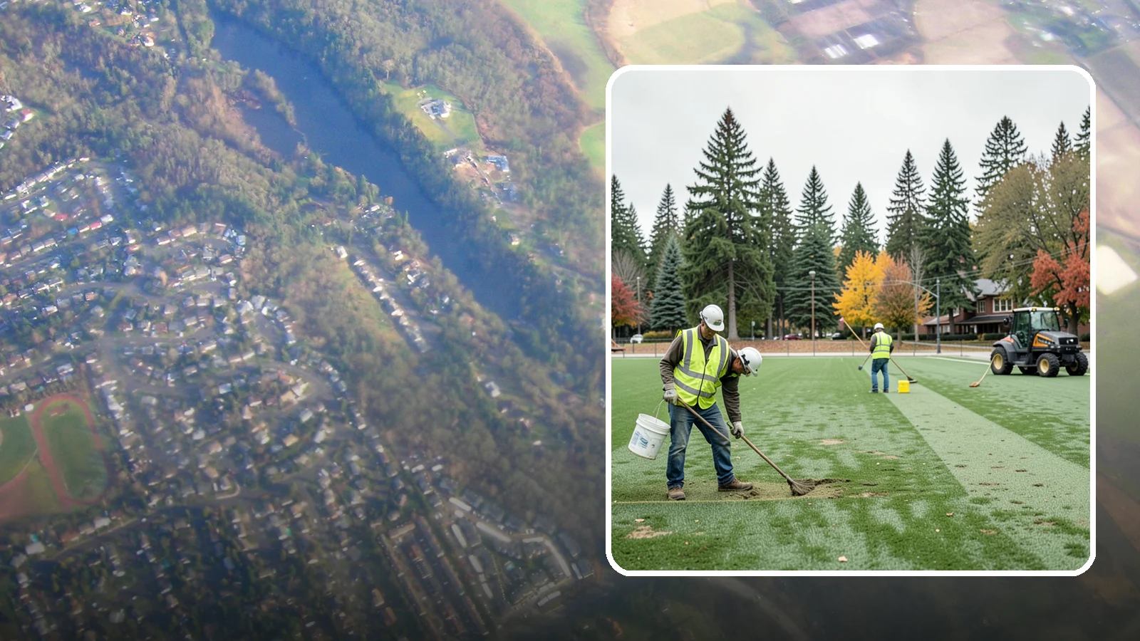 Athletic Field Overseeding in Algona, King County, WA - Overseeding of worn sports turf that restores density, coverage, and durability on public athletic fields.