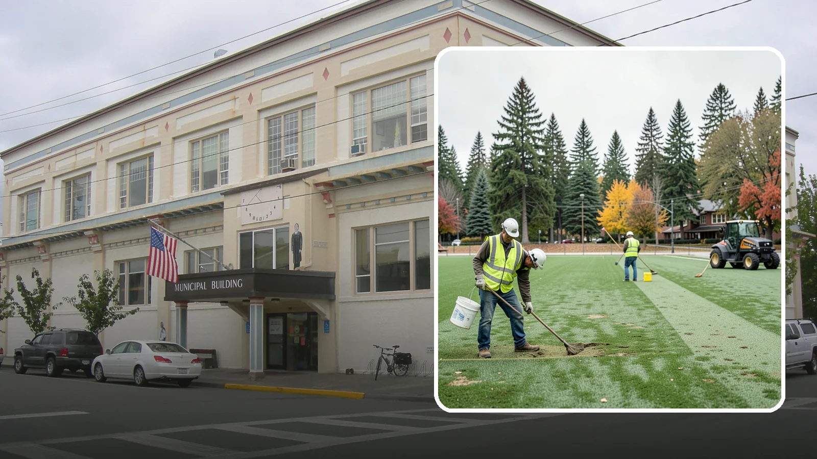 Athletic Field Overseeding in Anacortes, Skagit County, WA - Overseeding of worn sports turf that restores density, coverage, and durability on public athletic fields.