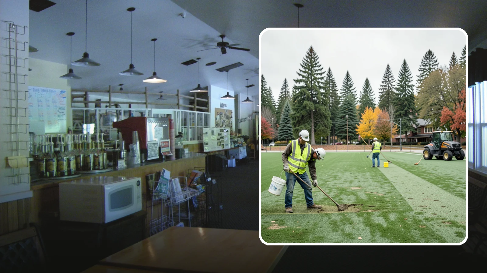 Athletic Field Overseeding in Black Diamond, King County, WA - Overseeding of worn sports turf that restores density, coverage, and durability on public athletic fields.