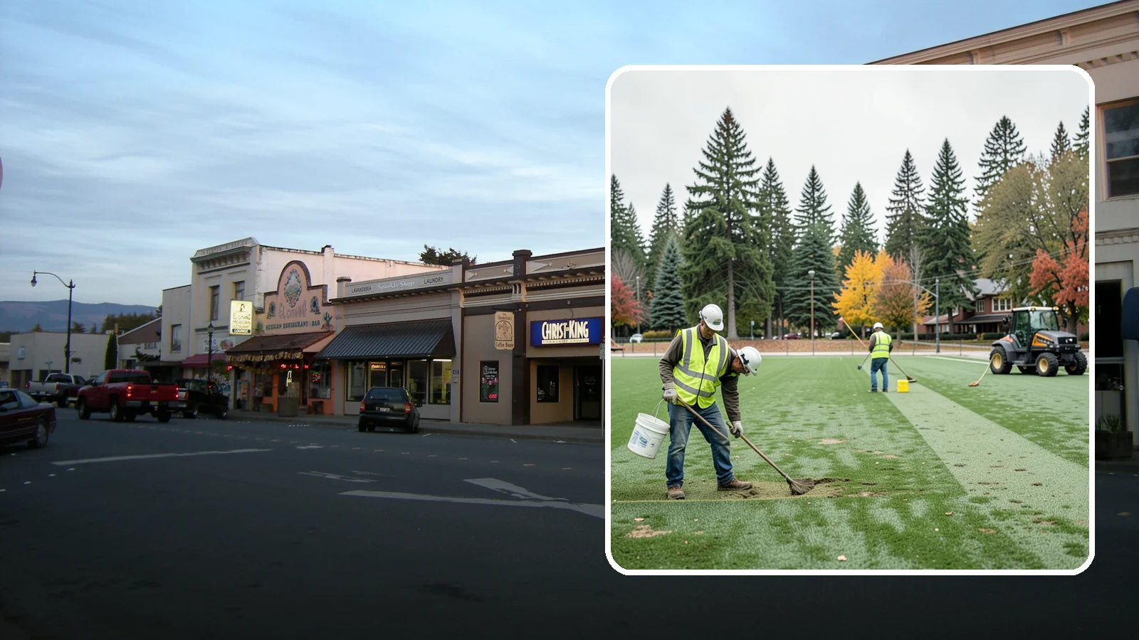 Athletic Field Overseeding in Burlington, Skagit County, WA - Overseeding of worn sports turf that restores density, coverage, and durability on public athletic fields.