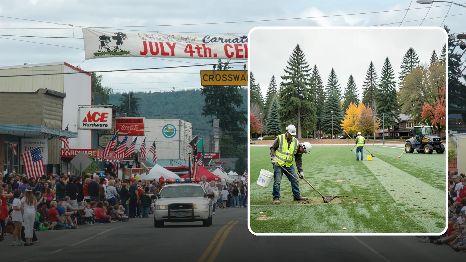 Athletic Field Overseeding in Carnation, King County, WA - Overseeding of worn sports turf that restores density, coverage, and durability on public athletic fields.