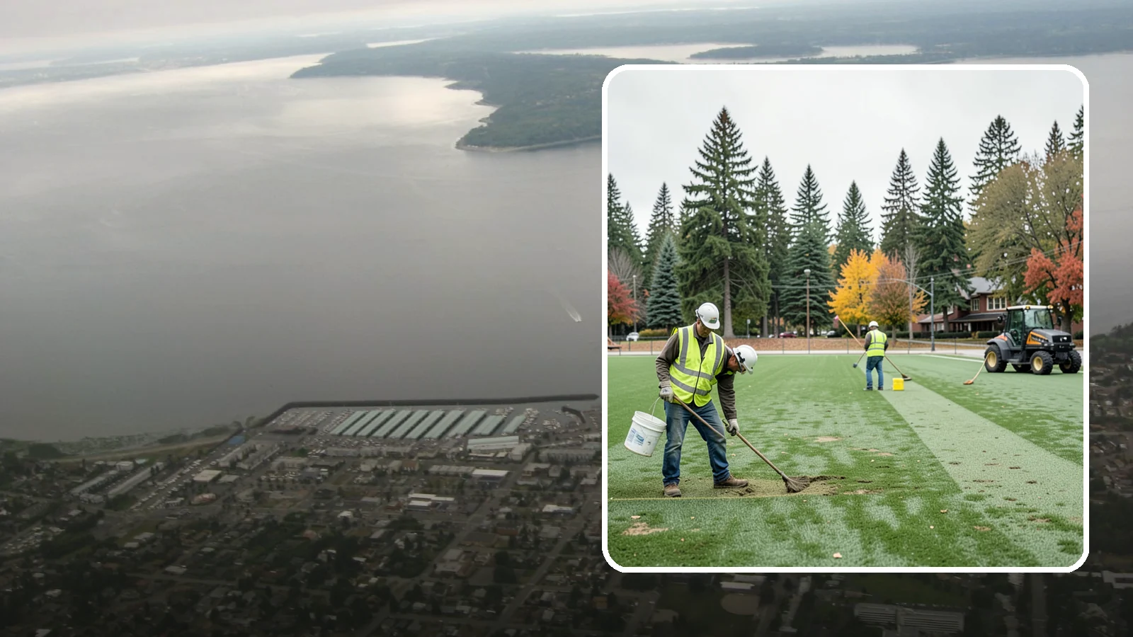 Athletic Field Overseeding in Des Moines, King County, WA - Overseeding of worn sports turf that restores density, coverage, and durability on public athletic fields.
