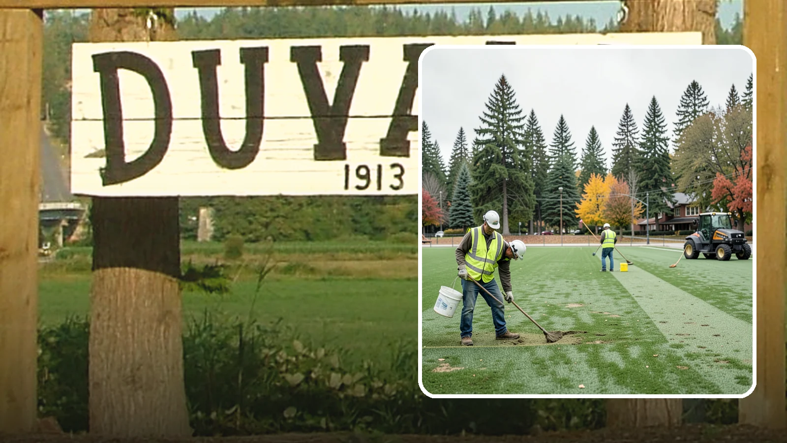 Athletic Field Overseeding in Duvall, King County, WA - Overseeding of worn sports turf that restores density, coverage, and durability on public athletic fields.
