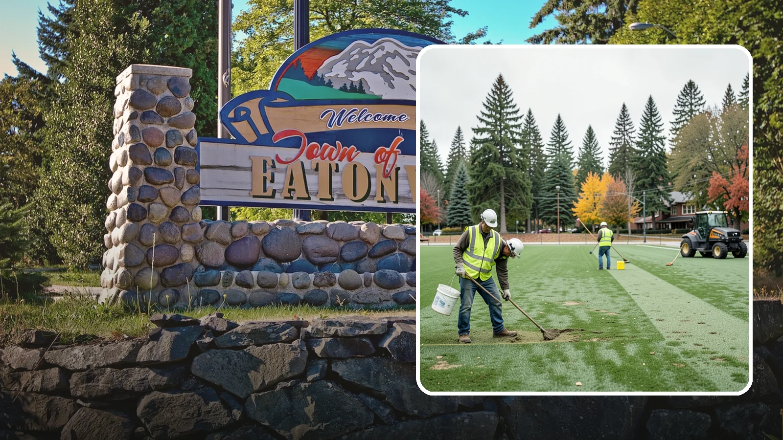 Athletic Field Overseeding in Eatonville, Pierce County, WA - Overseeding of worn sports turf that restores density, coverage, and durability on public athletic fields.