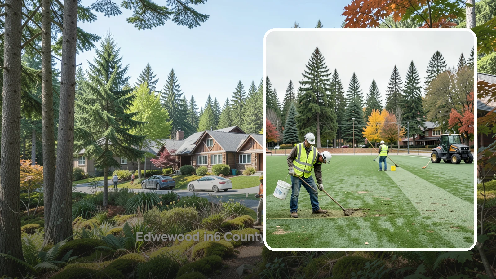 Athletic Field Overseeding in Edgewood, Pierce County, WA - Overseeding of worn sports turf that restores density, coverage, and durability on public athletic fields.