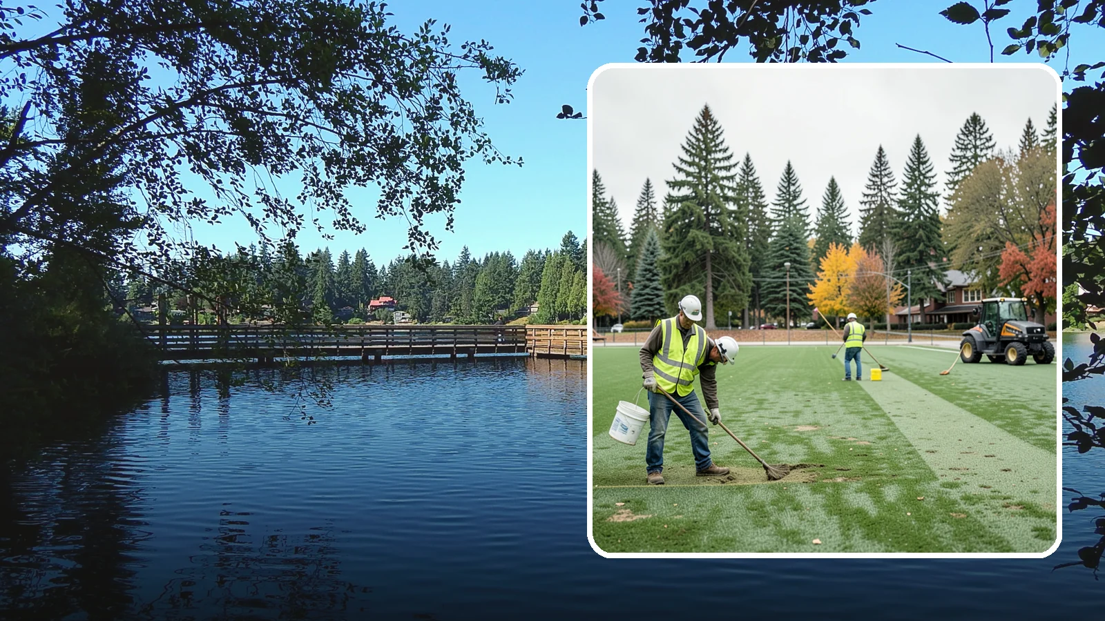 Athletic Field Overseeding in Federal Way, King County, WA - Overseeding of worn sports turf that restores density, coverage, and durability on public athletic fields.