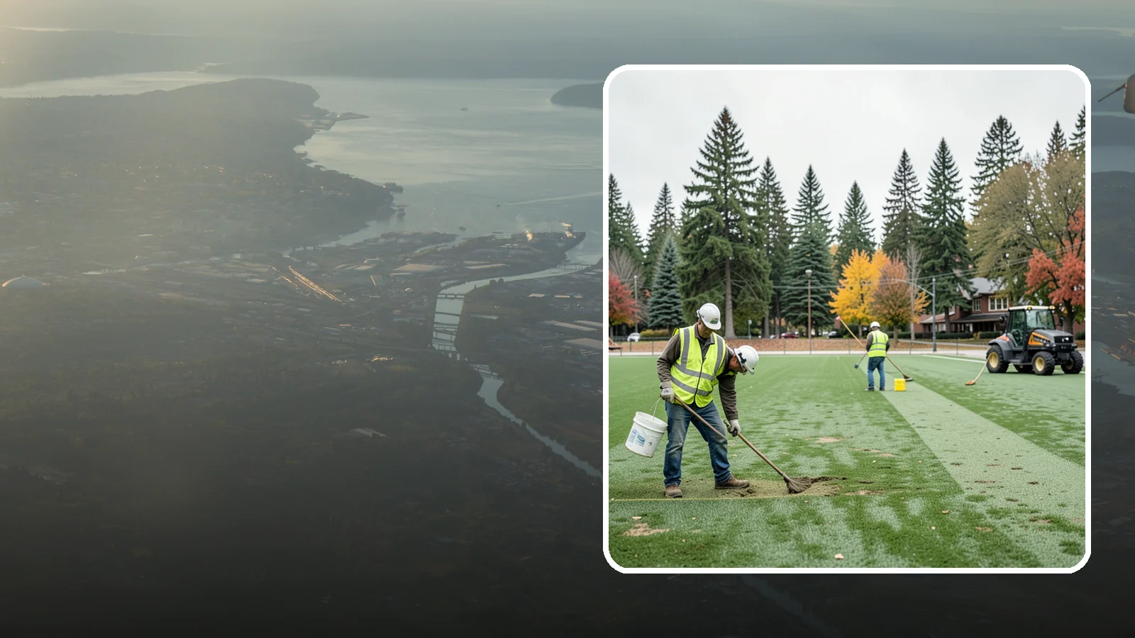 Athletic Field Overseeding in Fife, Pierce County, WA - Overseeding of worn sports turf that restores density, coverage, and durability on public athletic fields.