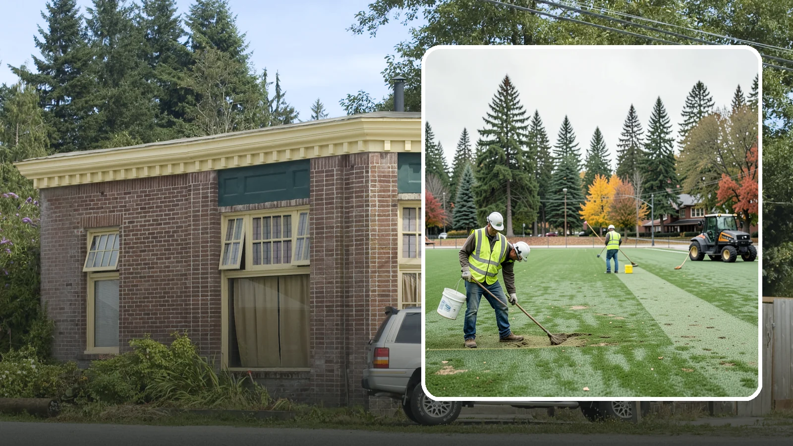 Athletic Field Overseeding in Hamilton, Skagit County, WA - Overseeding of worn sports turf that restores density, coverage, and durability on public athletic fields.