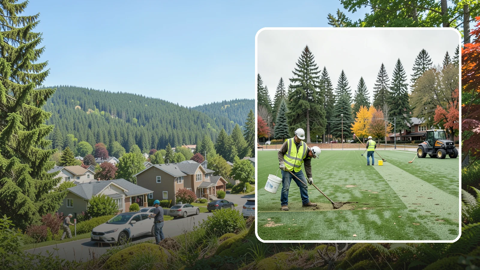 Athletic Field Overseeding in Index, Snohomish County, WA - Overseeding of worn sports turf that restores density, coverage, and durability on public athletic fields.