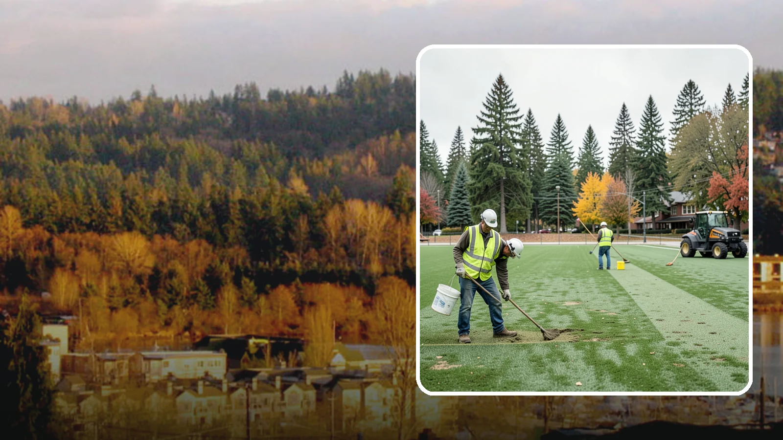 Athletic Field Overseeding in Kenmore, King County, WA - Overseeding of worn sports turf that restores density, coverage, and durability on public athletic fields.