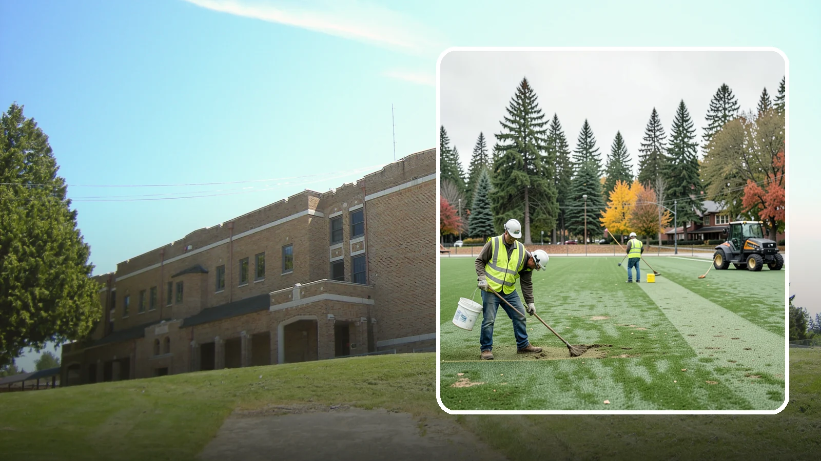 Athletic Field Overseeding in Maple Valley, King County, WA - Overseeding of worn sports turf that restores density, coverage, and durability on public athletic fields.
